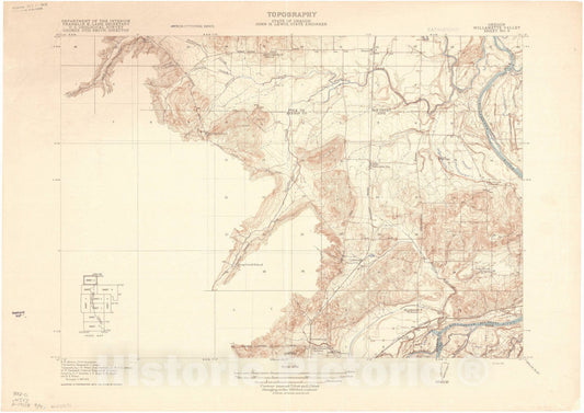 Map : Willamette Valley, Oregon 1910 2, Oregon, Willamette Valley , Antique Vintage Reproduction
