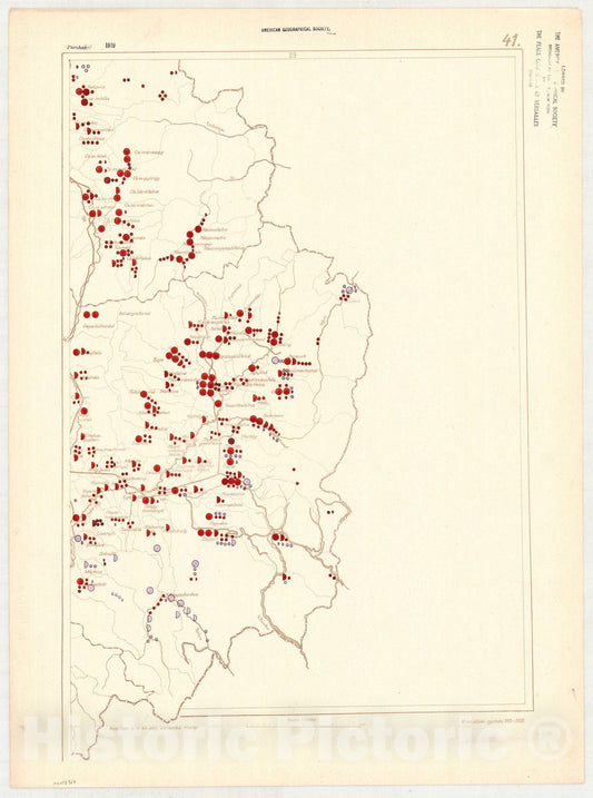 Map : Hungary 1918 41, Ethnographical map of Hungary, Carte ethnographiqe de la Hongrie , Antique Vintage Reproduction