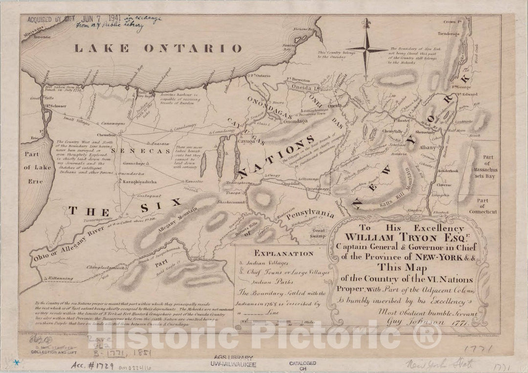 Map : New York 1771, Antique Vintage Reproduction