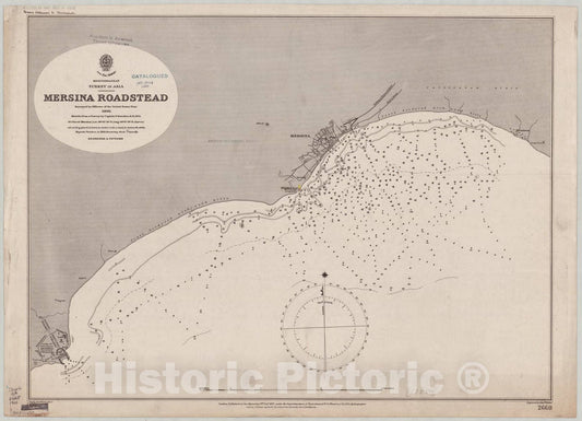 Map : Turkey 1900, Mediterranean, Turkey in Asia, Mersina Roadstead , Antique Vintage Reproduction