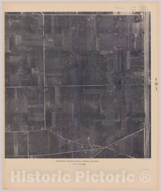 Map : Yorkville T3 N2, R21 E11 1963, [Aerial photographs of southeastern Wisconsin] , Antique Vintage Reproduction