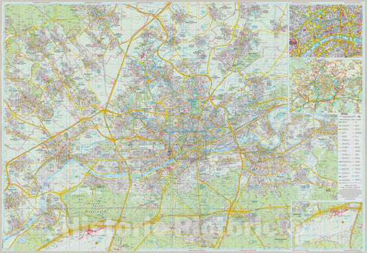 Map : Frankfurt Am Main, Germany 2005, Antique Vintage Reproduction