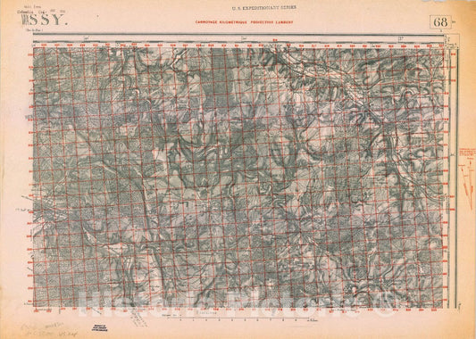Map : France 1918- 24, [Topographic maps of France], Antique Vintage Reproduction