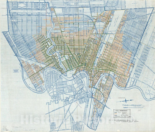 Map : Winnipeg (Manitoba) 1913, [Winnipeg, Manitoba] , Antique Vintage Reproduction