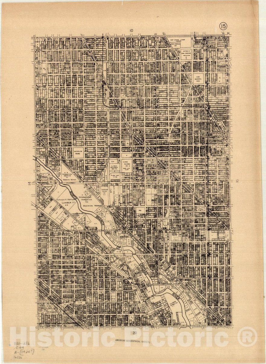 Map : Chicago Zoning Commission Maps 9, Antique Vintage Reproduction