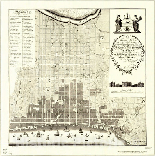 Map : Pennsylvania, Antique Vintage Reproduction