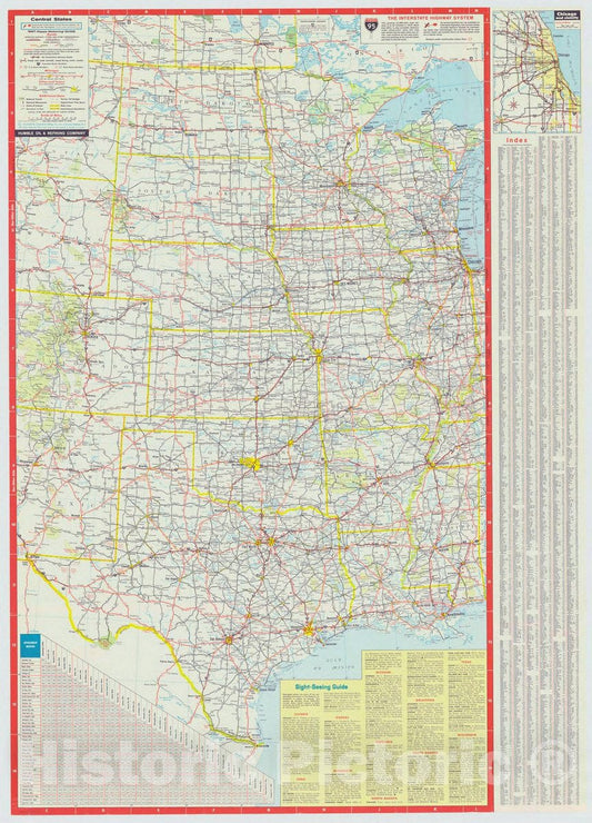 Map : United States 1967 1, Western United States : happy motoring! , Antique Vintage Reproduction