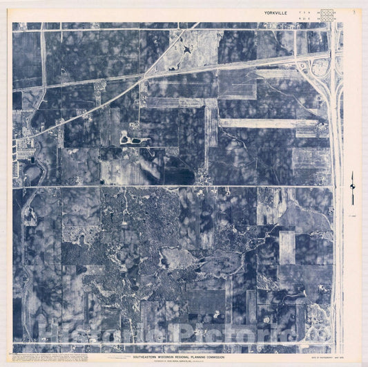 Map : Yorkville T3 N26, R21 E35 1975, [Aerial photographs of southeastern Wisconsin] , Antique Vintage Reproduction