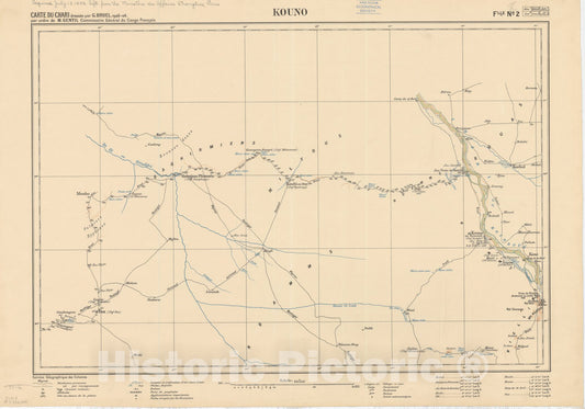 Map : Chari River, 1909 2, Carte du Chari , Antique Vintage Reproduction