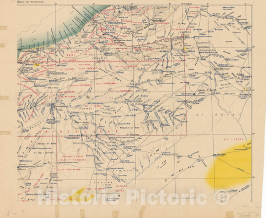 Map : Western Sahara 1914 2, Publicaciones de la Real Sociedad Geografica, Sahara espanol y regiones inmediatas , Antique Vintage Reproduction