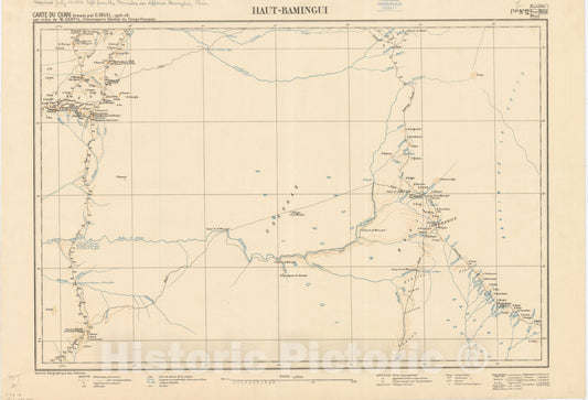 Map : Chari River, 1909 14, Carte du Chari , Antique Vintage Reproduction