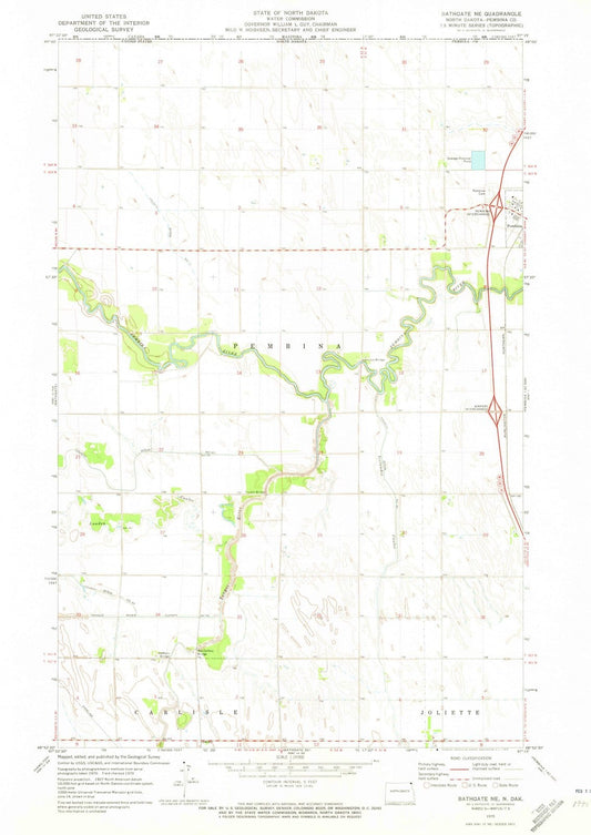 1970 Bathgate, ND - North Dakota - USGS Topographic Map v2