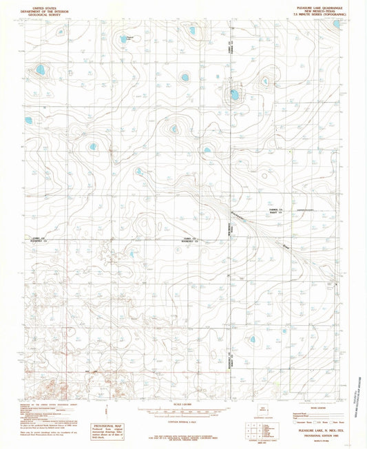 1985 Pleasure Lake, NM - New Mexico - USGS Topographic Map