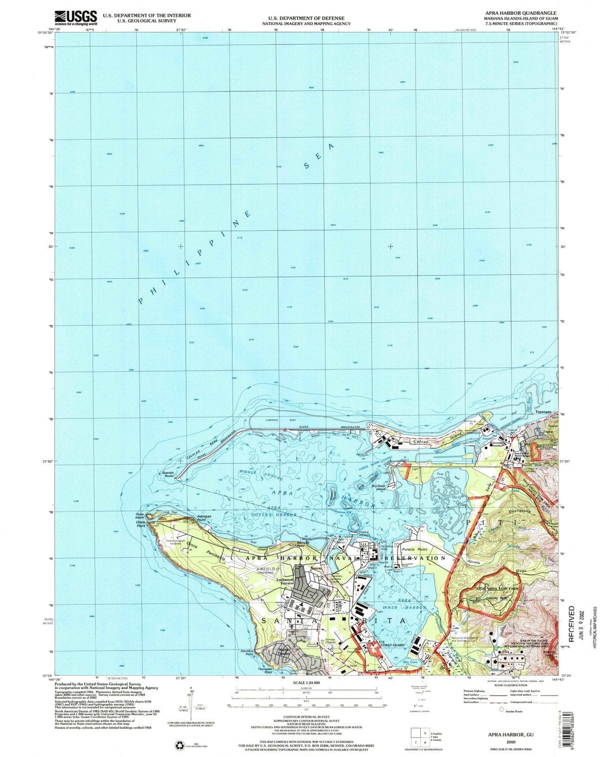 2000 Apra Harbor, GU - Guam - USGS Topographic Map