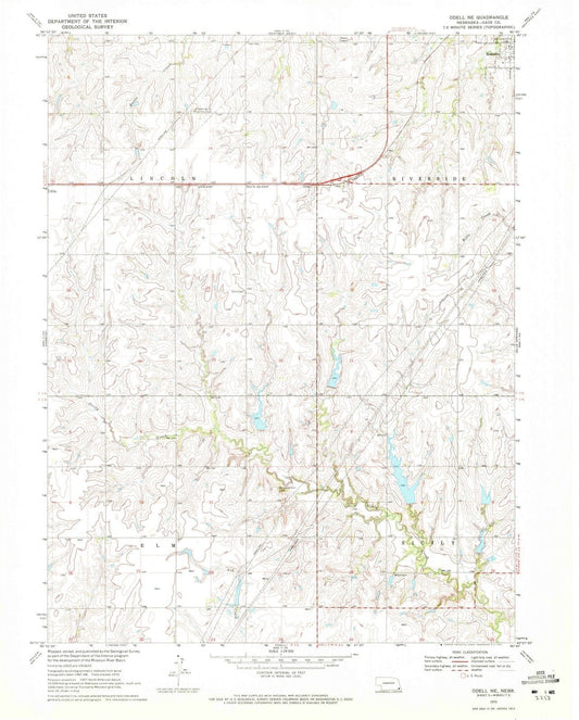 1970 Odell, NE - Nebraska - USGS Topographic Map