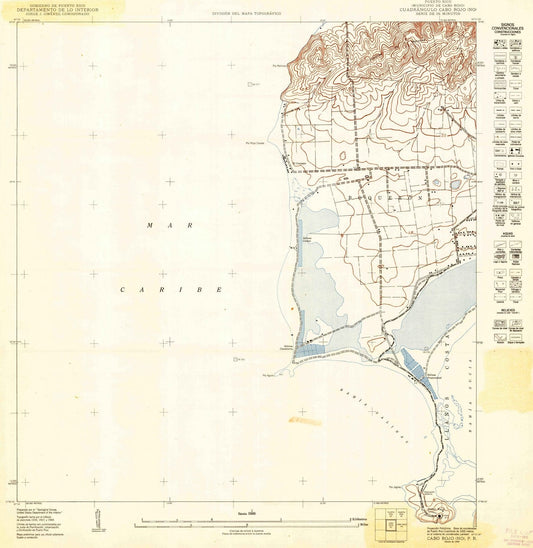 1949 Cabo Rojo NO, PR - Puerto Rico - USGS Topographic Map