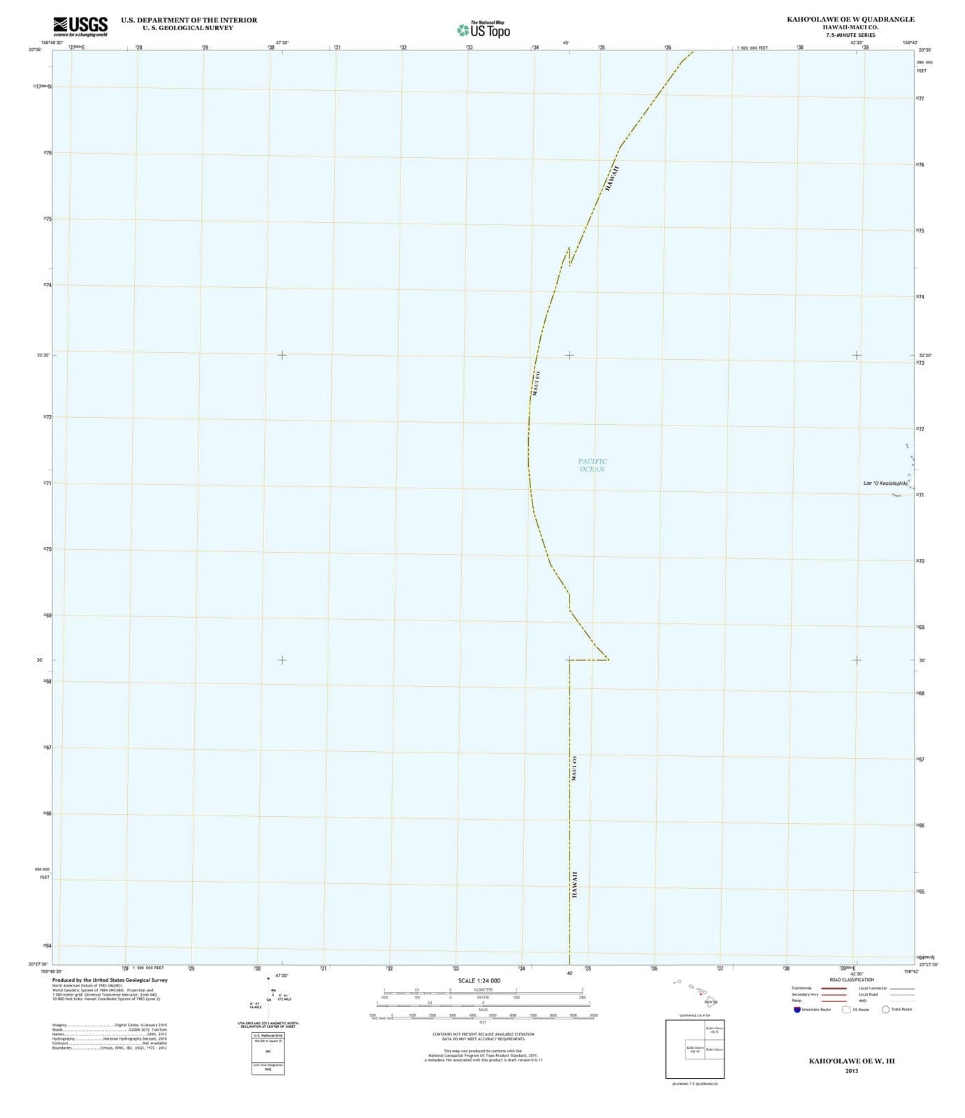 2013 Kahoolawe, HI - Hawaii - USGS Topographic Map v2