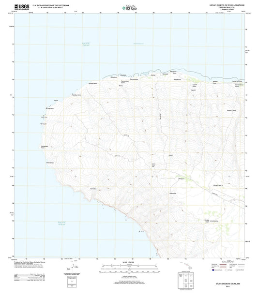 2013 Lanai North, HI - Hawaii - USGS Topographic Map