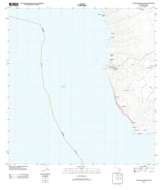 2013 Lanai South, HI - Hawaii - USGS Topographic Map