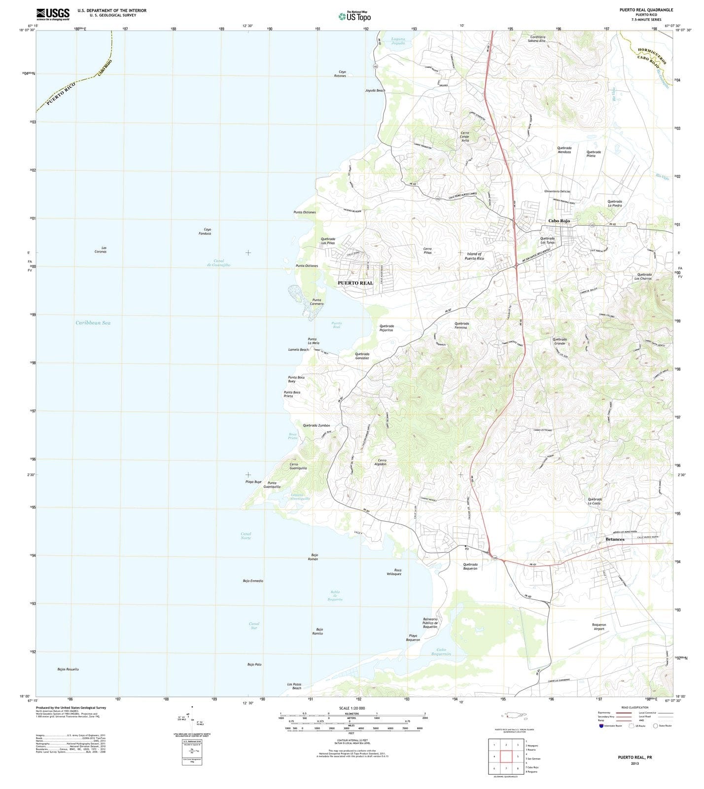2013 Puerto Real, PR - Puerto Rico - USGS Topographic Map