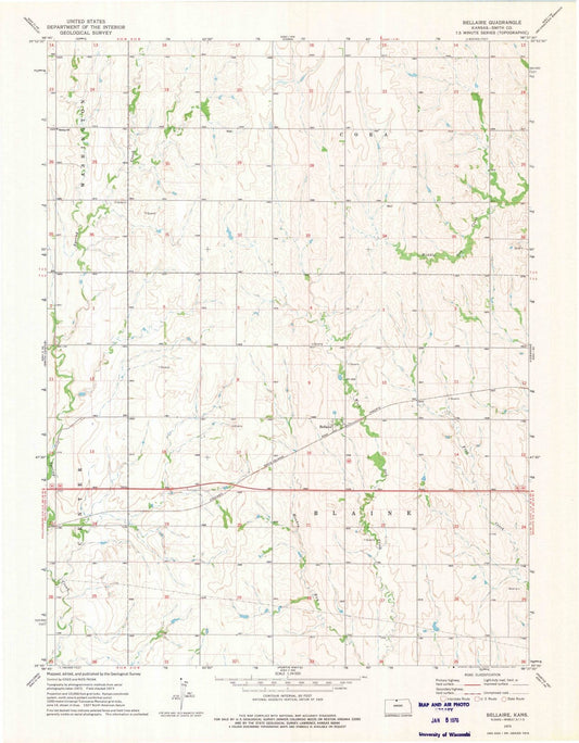 1973 Bellaire, KS - Kansas - USGS Topographic Map