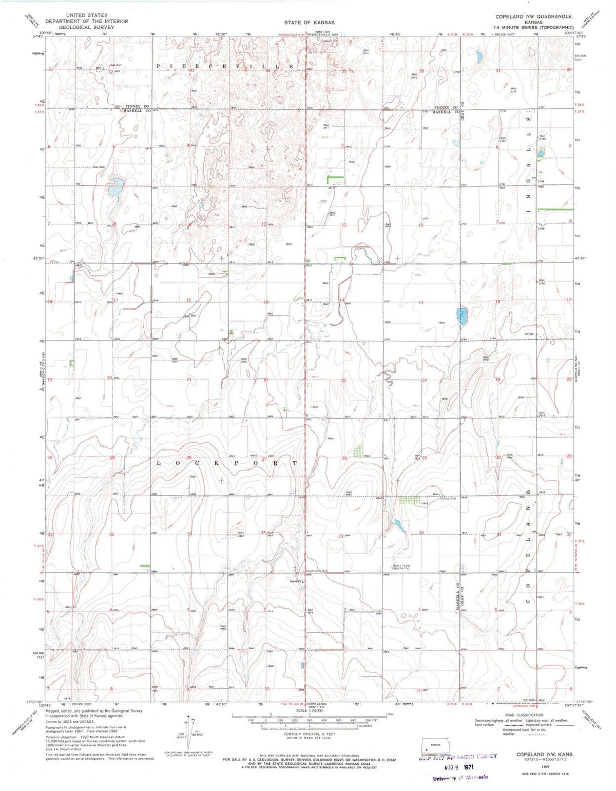 1969 Copeland, KS - Kansas - USGS Topographic Map v2