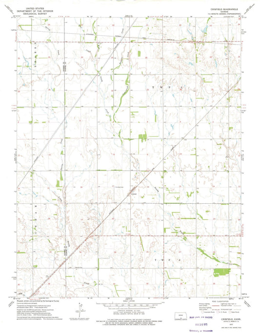 1972 Crisfield, KS - Kansas - USGS Topographic Map