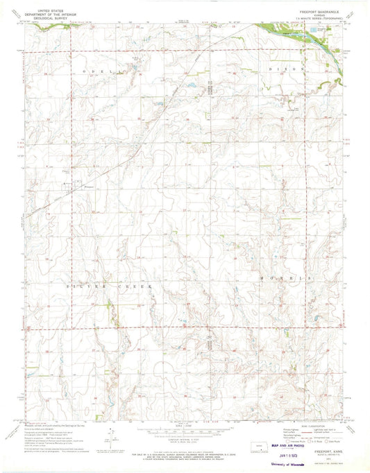 1971 Freeport, KS - Kansas - USGS Topographic Map