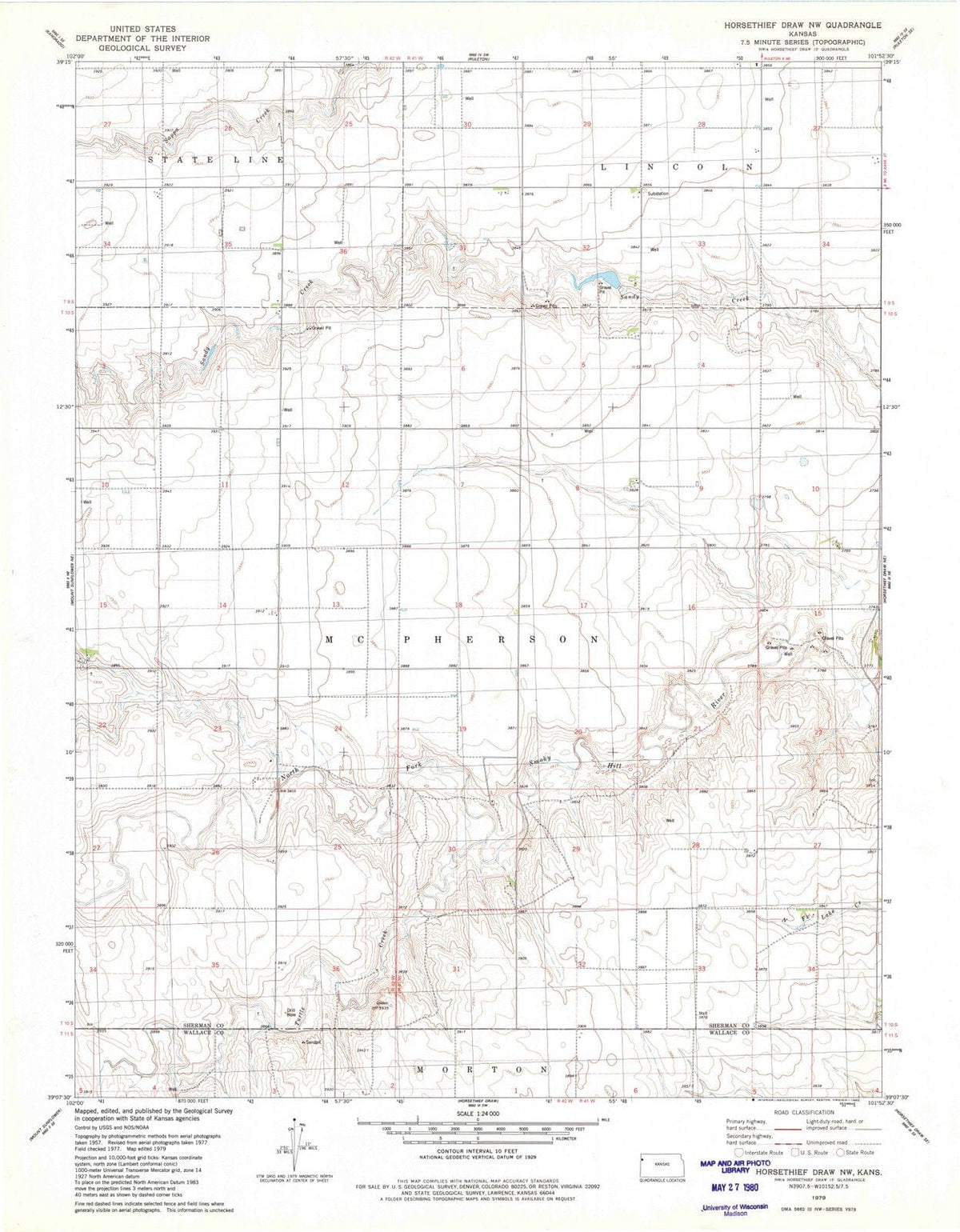 1979 Horsethiefraw, KS - Kansas - USGS Topographic Map v2