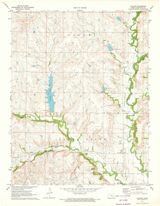 1971 Lapland, KS - Kansas - USGS Topographic Map