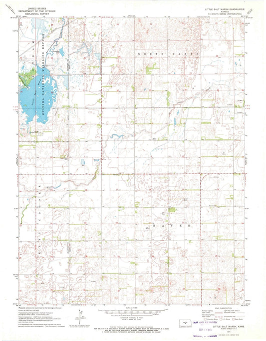 1971 Little Salt Marsh, KS - Kansas - USGS Topographic Map