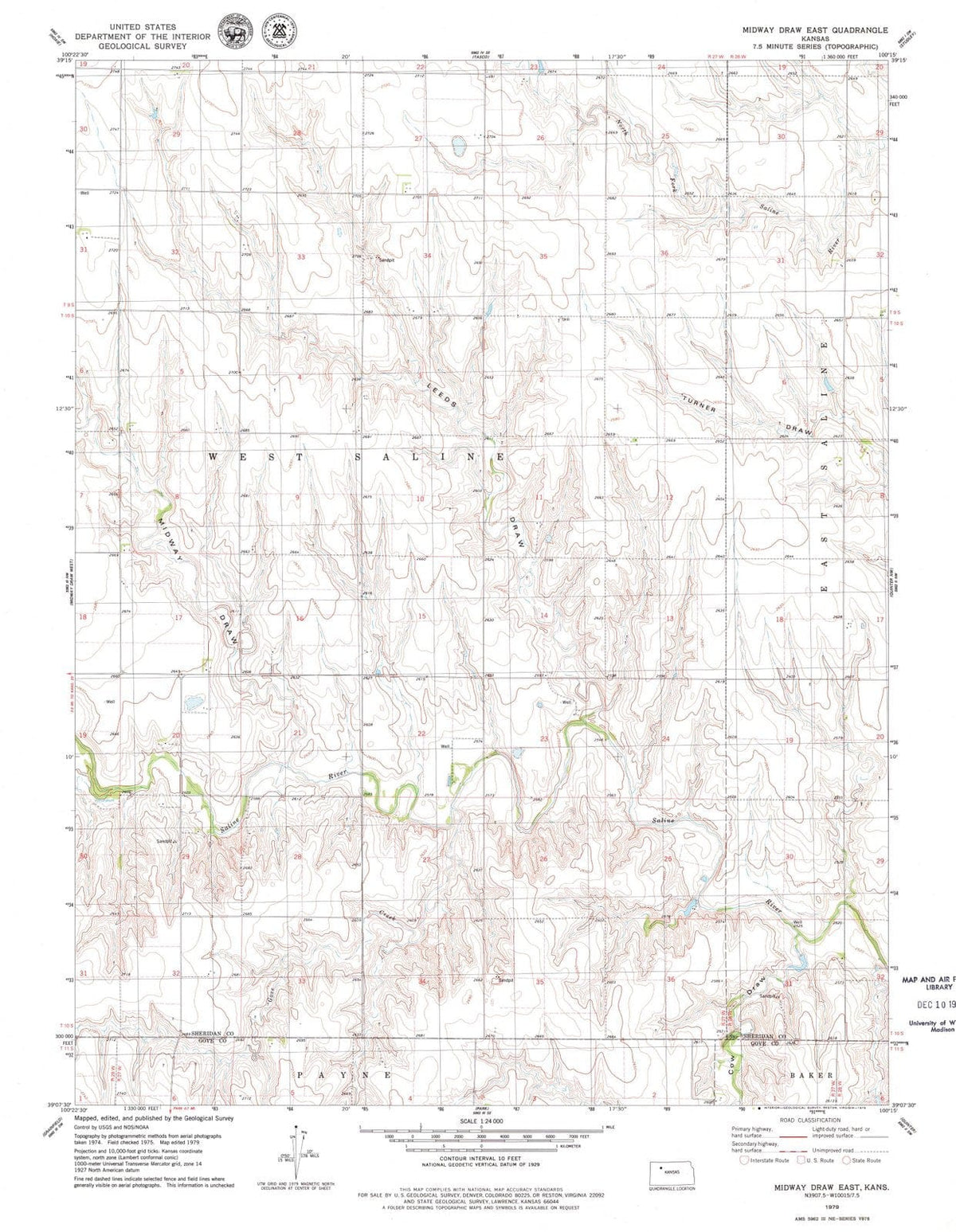 1979 Midwayraw East, KS - Kansas - USGS Topographic Map