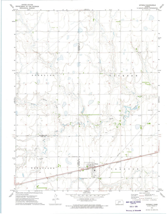 1972 Offerle, KS - Kansas - USGS Topographic Map v3
