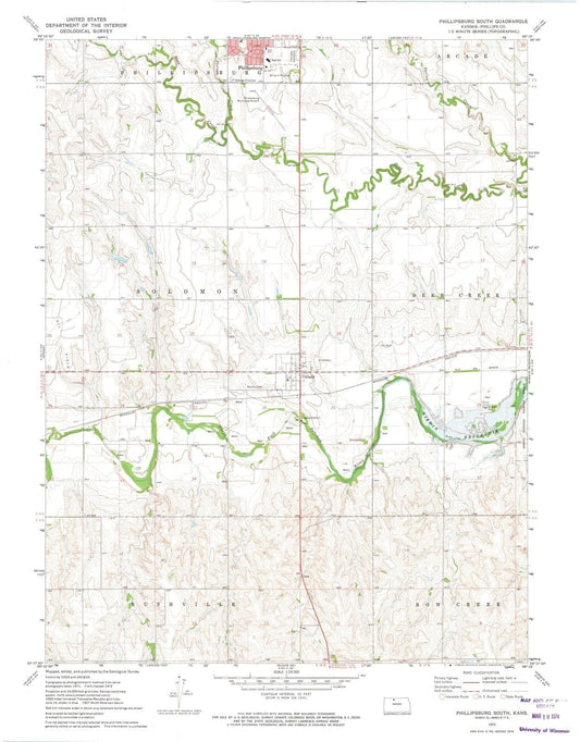 1972 Phillipsburg South, KS - Kansas - USGS Topographic Map