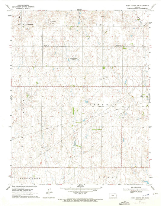 1970 Rush Center, KS - Kansas - USGS Topographic Map v2