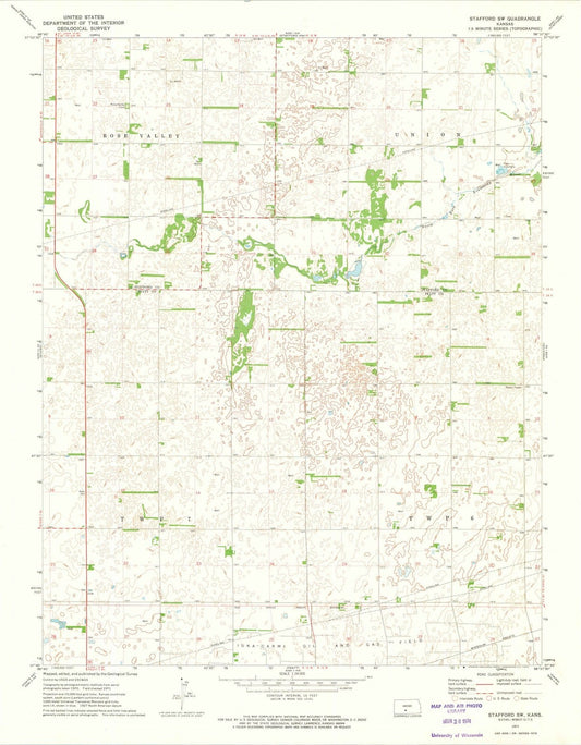 1971 Stafford, KS - Kansas - USGS Topographic Map