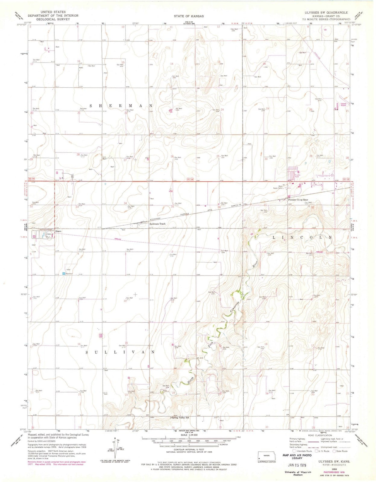 1959 Ulysses, KS - Kansas - USGS Topographic Map v3