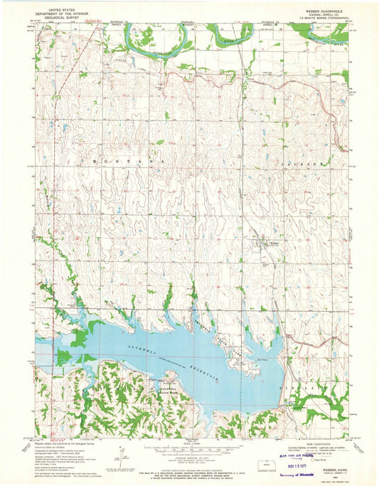 1969 Webber, KS - Kansas - USGS Topographic Map
