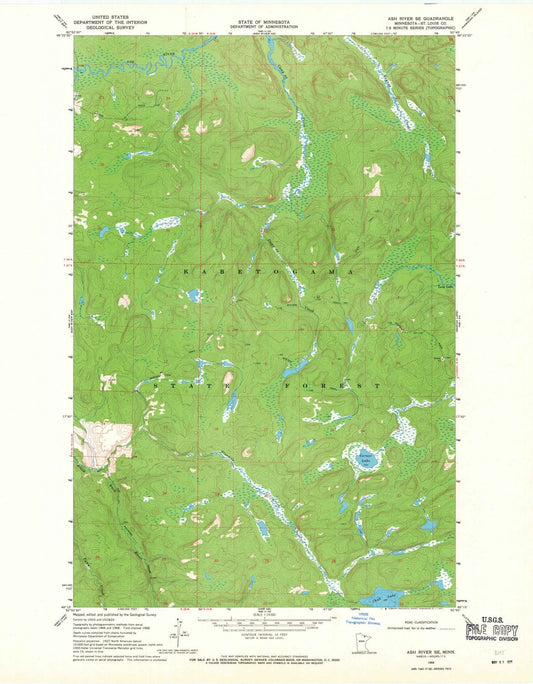 1968 Ash River, MN - Minnesota - USGS Topographic Map v2