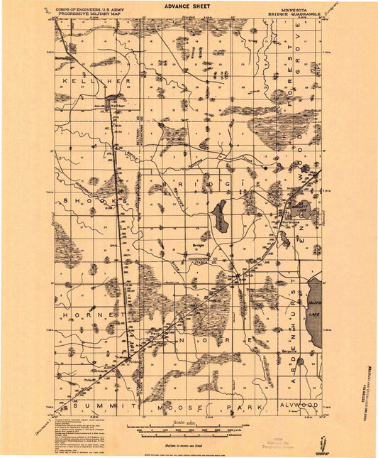 1919 Bridgie, MN - Minnesota - USGS Topographic Map