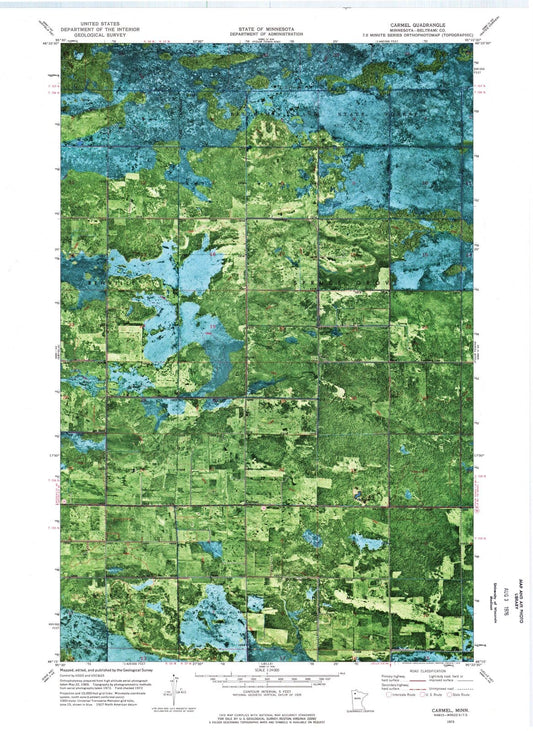 1973 Carmel, MN - Minnesota - USGS Topographic Map