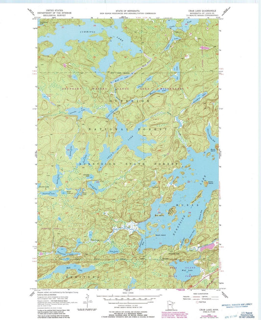 1956 Crab Lake, MN - Minnesota - USGS Topographic Map