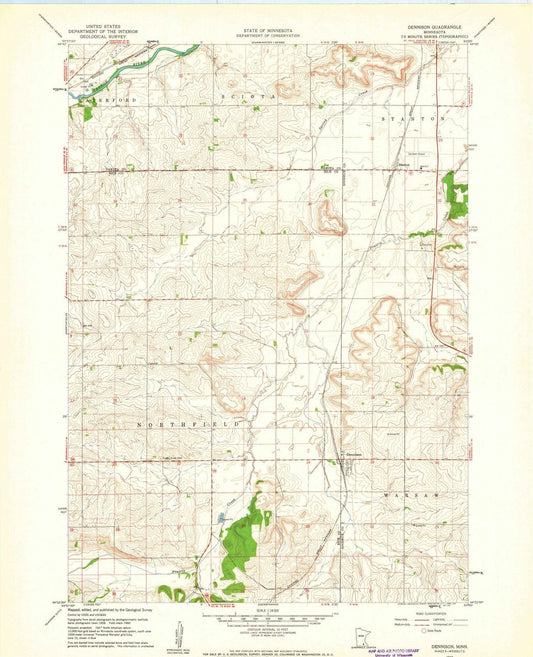 1960 Dennison, MN - Minnesota - USGS Topographic Map