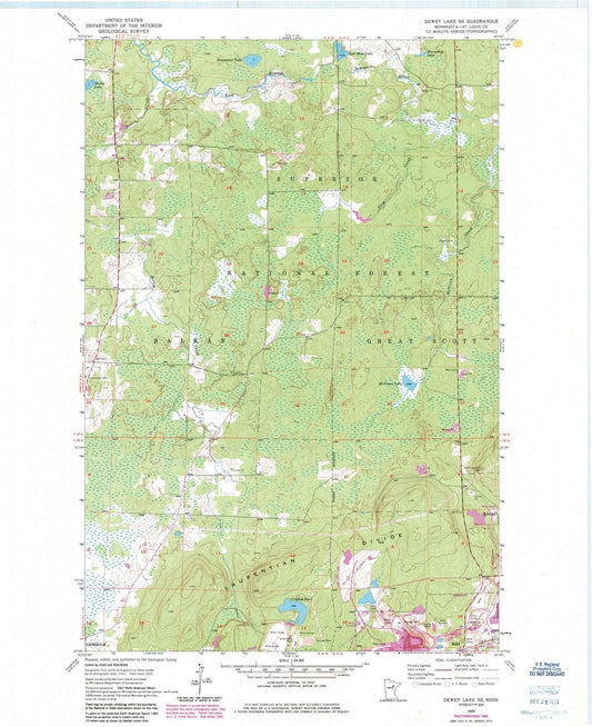 1955 Dewey Lake, MN - Minnesota - USGS Topographic Map v2