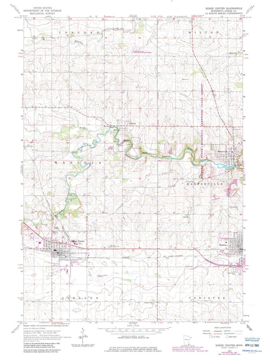 1965 Dodge Center, MN - Minnesota - USGS Topographic Map