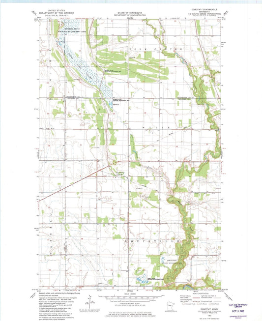 1982 Dorothy, MN - Minnesota - USGS Topographic Map