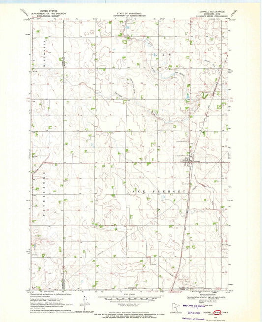 1970 Dunnell, MN - Minnesota - USGS Topographic Map