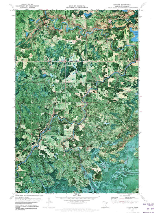 1971 Effie, MN - Minnesota - USGS Topographic Map v2