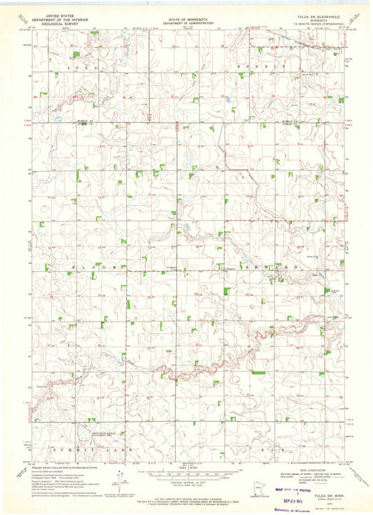 1970 Fulda, MN - Minnesota - USGS Topographic Map