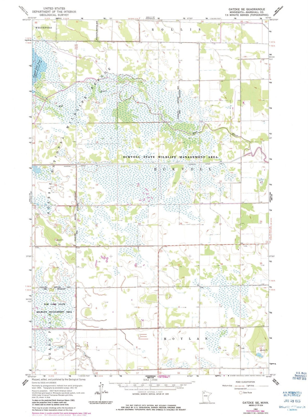 1962 Gatzke, MN - Minnesota - USGS Topographic Map v2